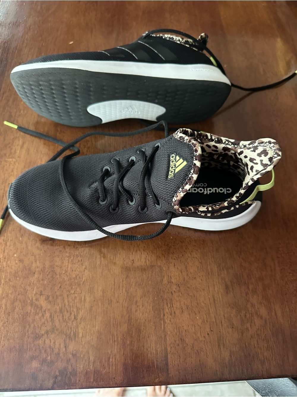 adidas Cloudfoam Pure SPW Black and White Running Shoes (Box Label)